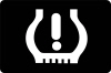 Low tyre pressure warning — representative Mazda BT-50 warning symbol
