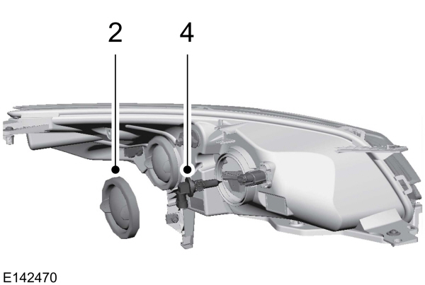 Replacing a High Beam Headlamp Bulb
