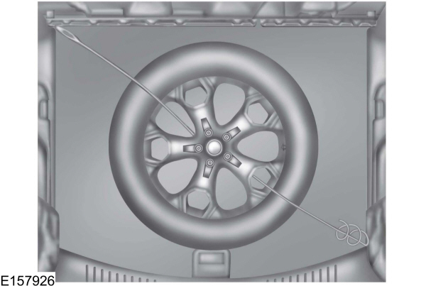 Tire Retainer Strap in Spare Wheel