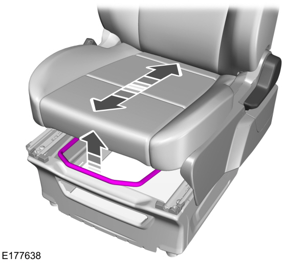 Adjusting the Seat Manually - Forward/Backward