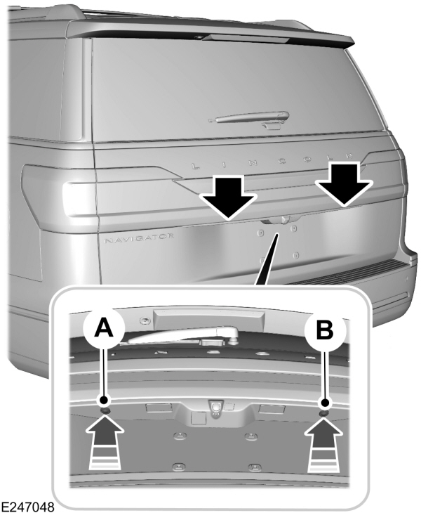 Power Liftgate Control Buttons