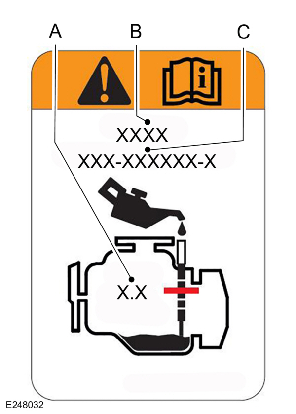 Engine Oil Specification Label