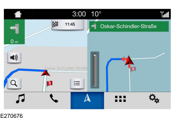 Route Guidance Menu - No Climate