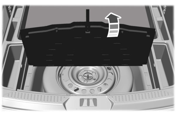 Opening the Spare Wheel Cover