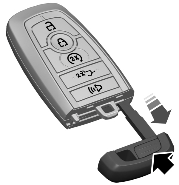 Button to Release the Key Blade