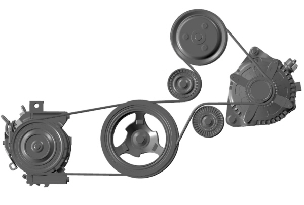 Single Alternator Drive Belt Routing