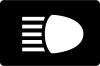 High beam indicator — representative Mazda BT-50 warning symbol