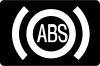 ABS warning light — representative Mazda BT-50 warning symbol