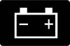 Battery or ignition warning light — representative Mazda BT-50 warning symbol