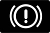 Brake system and parking brake warning — representative Mazda BT-50 warning symbol