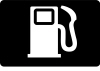 Low fuel warning — representative Mazda BT-50 warning symbol
