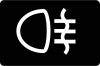 Rear fog lamp indicator — representative Mazda BT-50 warning symbol